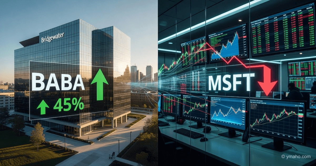 Bridgewater Ray Dalio Hedge Fund: Analysis of 13F Report and Trades with Alibaba and Microsoft