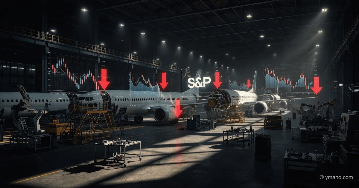 Why did S&P downgrade Boeing's rating to junk level?