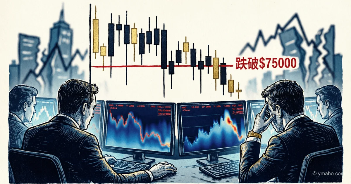 Bitcoin fiel unter 75.000 $: 1 Milliarde $ an Liquidationen und ein neues Spiel