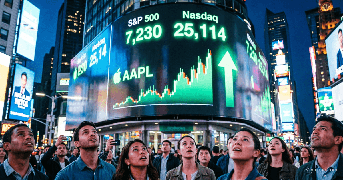 Las acciones de Apple llevaron al Nasdaq y al S&P 500 a máximos históricos