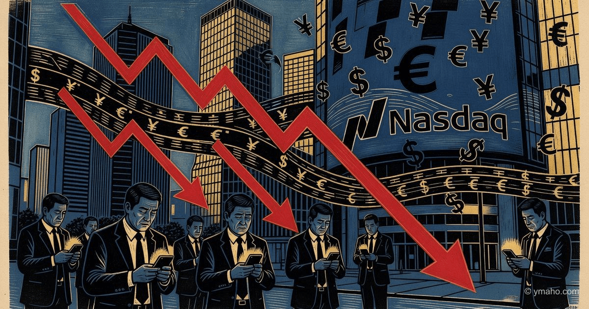 Fall of Asian stock markets after Nasdaq crash: analysis and forecasts