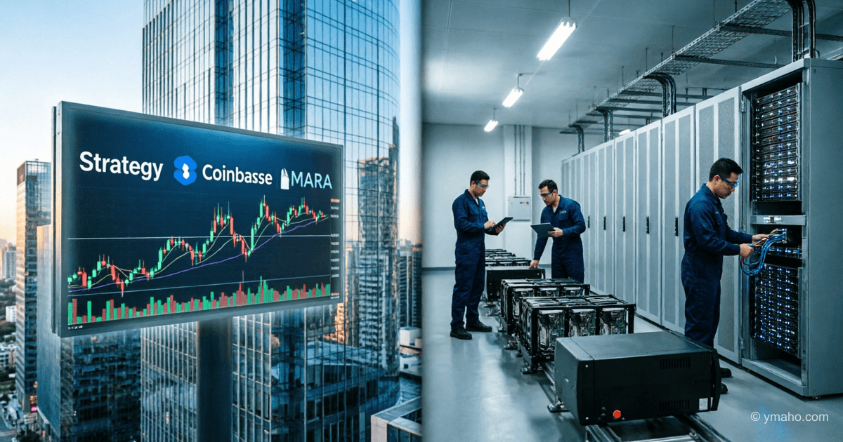 Raporty górników i giełd kryptowalut: Strategy, Coinbase, MARA