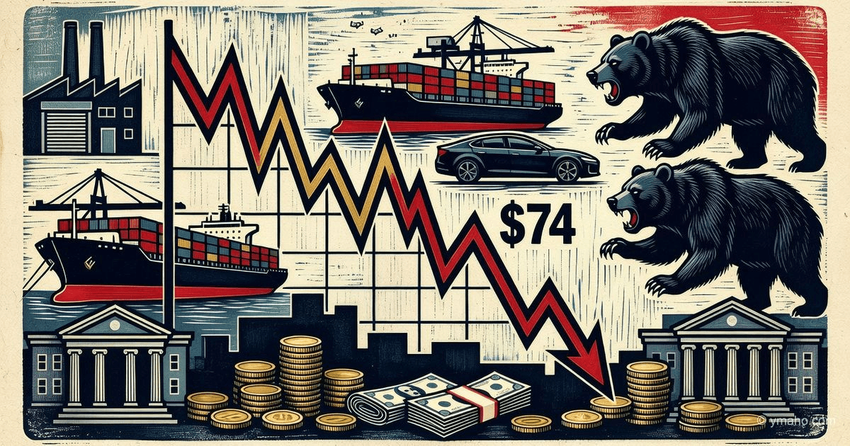 Brent crude falls to $74: reasons for the decline and forecast to $60