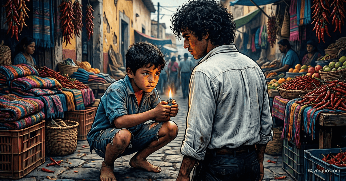 Child set fire to a guy's hair in Mexico out of jealousy over his curls: video