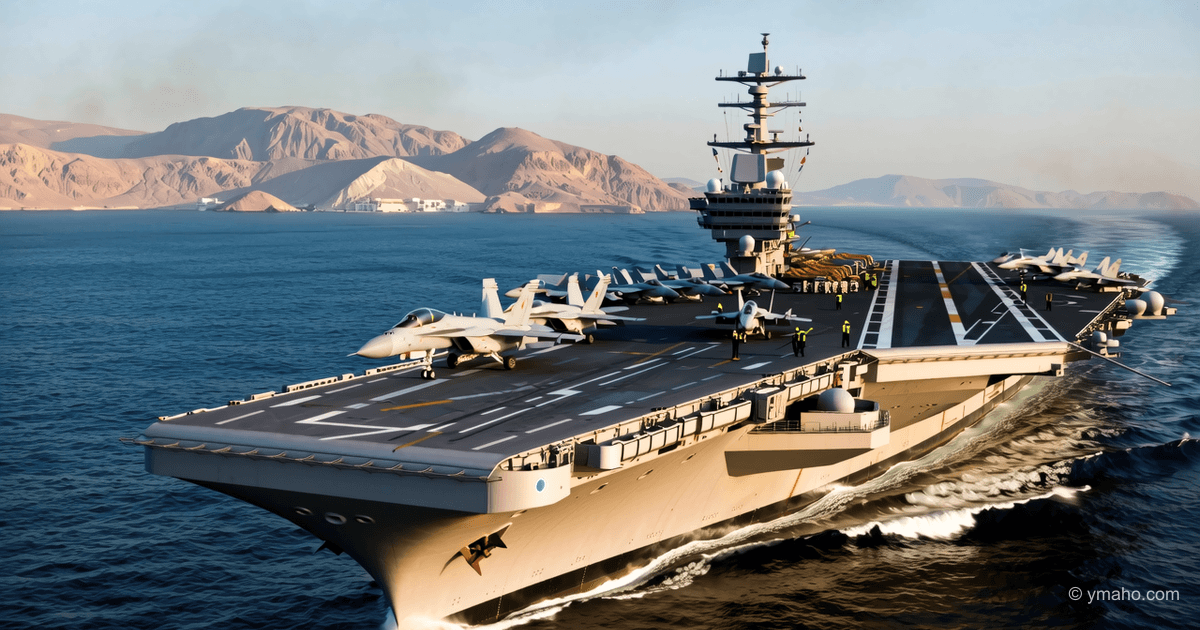Nuclear aircraft carrier Charles de Gaulle near the Strait of Hormuz
