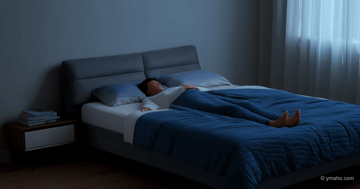 Stretching under a weighted blanket: a sleep ritual