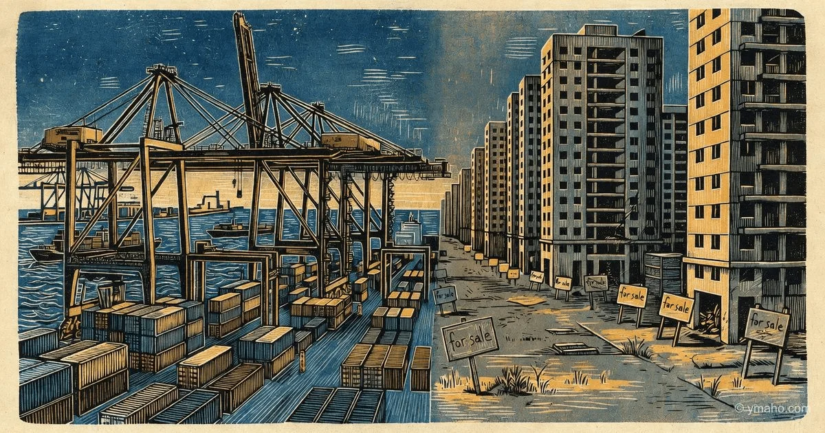 China: export growth amid real estate crisis