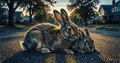 Rabbit mourns deceased friend: video 127 million views