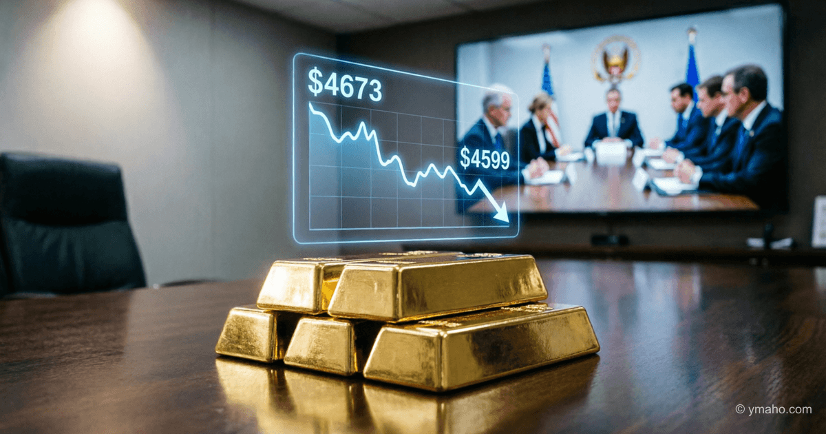 Gold prices retreat to $4599 amid hopes for negotiations