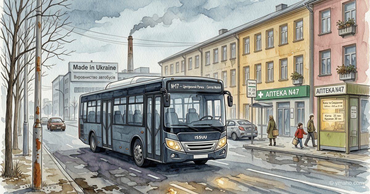 Mercado de autobuses en Ucrania: importación bate récords, producción cae