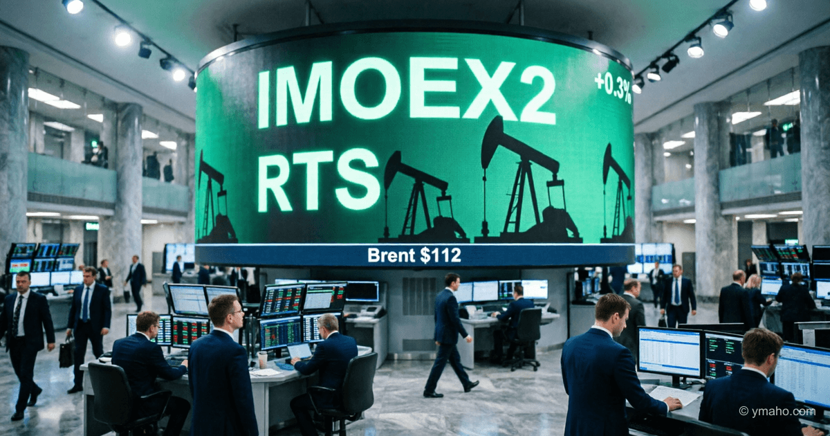 Mosbirża otworzyła się wzrostem o 0.3% przy ropie po $112