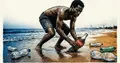 Nigeria: cooling drinks with sand due to electricity shortage